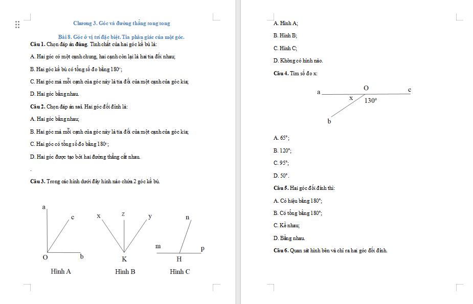 Bài tập Toán 7 Bài 8 Tập hợp các số hữu tỉ