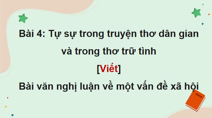 Ngữ văn 11 Bài 4: Viết văn bản nghị luận về một vấn đề xã hội