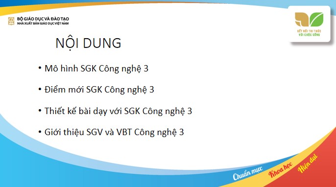 Tài liệu giới thiệu sách giáo khoa Công nghệ lớp 3 bộ Kết nối tri thức với cuộc sống