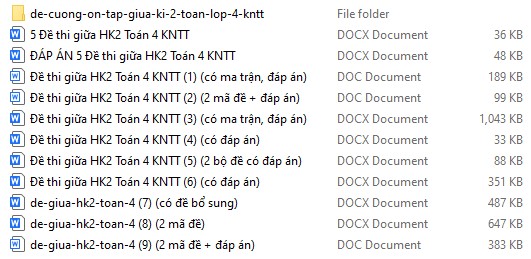 Đề kiểm tra giữa kì 2 môn Toán lớp 4 Kết nối tri thức