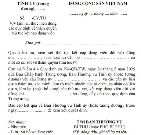 Mẫu 1A-HKN theo Hướng dẫn 12-HD/BTCTW