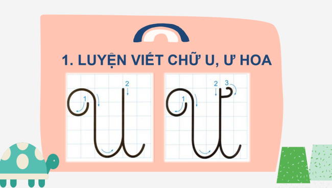 PowerPoint Tiếng Việt 2 Bài 1: Viết chữ hoa U, Ư