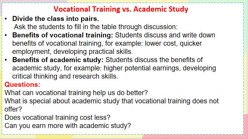 Giáo án Tiếng Anh 11 Unit 7: Speaking