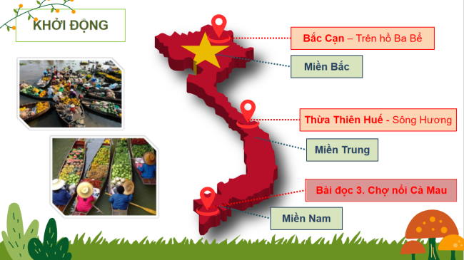 PowerPoint Tiếng Việt 3 Bài 11: Chợ nổi Cà Mau