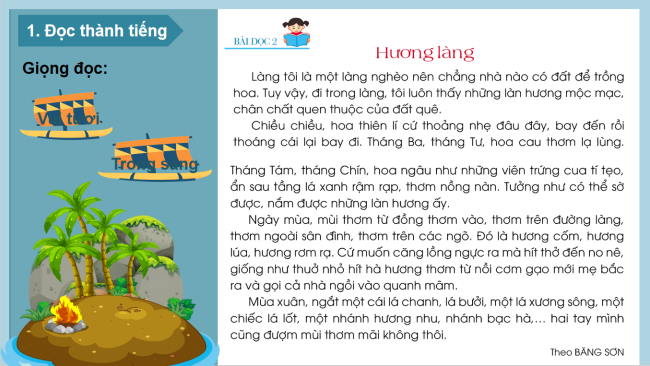 PowerPoint Tiếng Việt 3 Bài 12: Hương làng