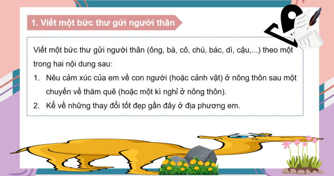 PowerPoint Tiếng Việt 3 Bài 12: Thư gửi người thân