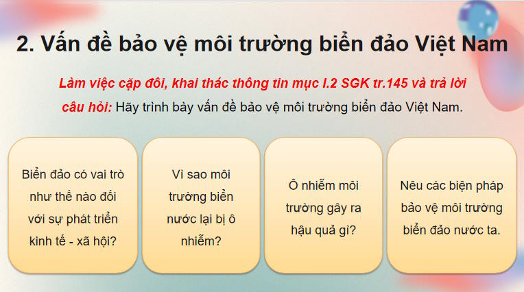 Môi trường và tài nguyên biển đảo Việt Nam
