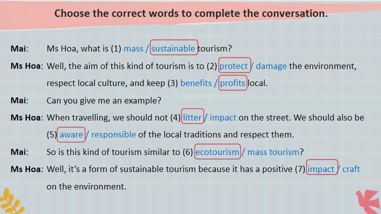 Giáo án Tiếng Anh 10 Unit 10: Looking Back