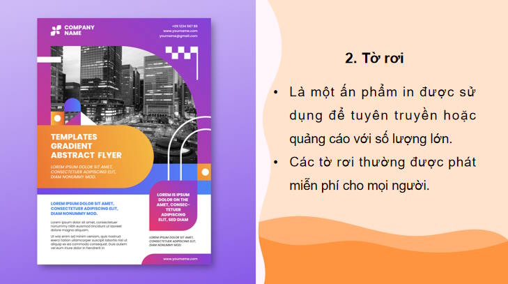 Viết quảng cáo hoặc tờ rơi về một sản phẩm hay một hoạt động