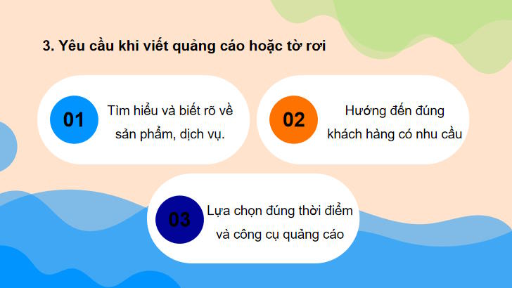 Viết quảng cáo hoặc tờ rơi về một sản phẩm hay một hoạt động