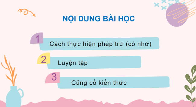 PowerPoint Toán 2: Phép trừ (có nhớ) trong phạm vi 1000