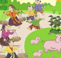 Giáo án mầm non: Đồng dao Ba bà đi bán lợn con