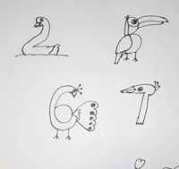  Giáo án mầm non: Vẽ các con vật từ các con số