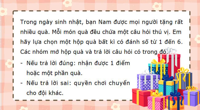 Trò chơi khởi động GDCD 7 Bài 10