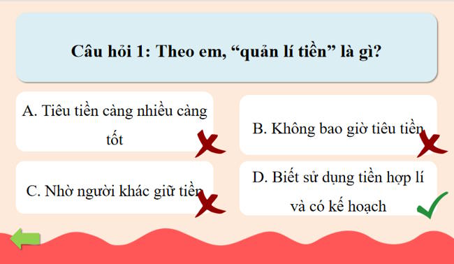 Trò chơi khởi động GDCD 7 Bài 8