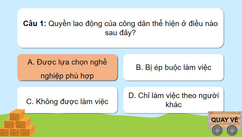 Trò chơi khởi động Giáo dục công dân 8 Bài 10