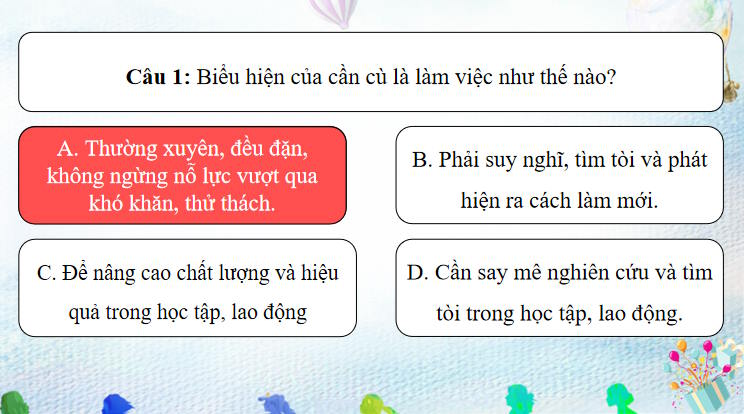 Trò chơi khởi động Giáo dục công dân 8 Bài 3
