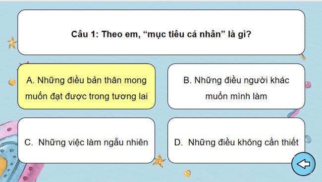 Trò chơi khởi động Giáo dục công dân 8 Bài 6