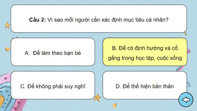 Trò chơi khởi động Giáo dục công dân 8 Bài 6