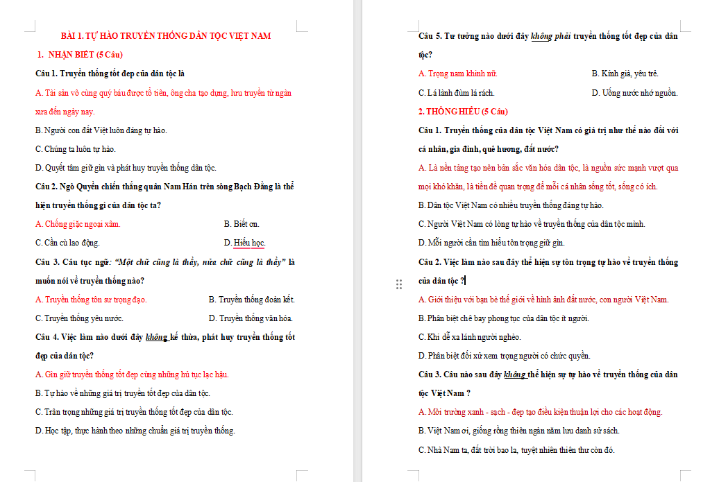 Trò chơi khởi động Giáo dục công dân 8 Bài 1