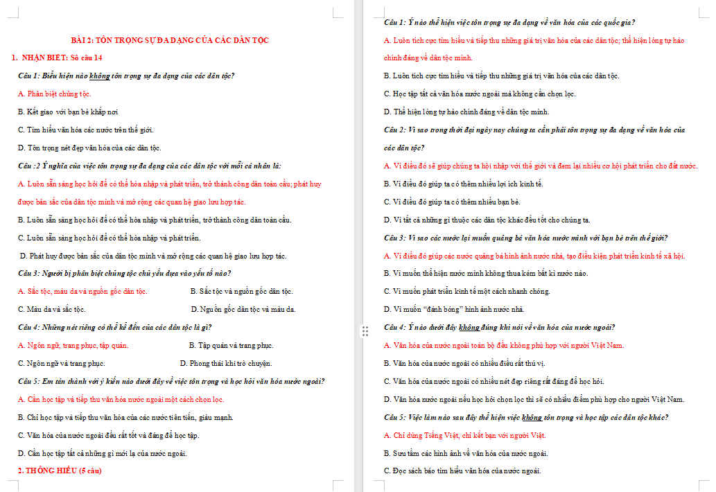 Trò chơi khởi động Giáo dục công dân 8 Bài 2