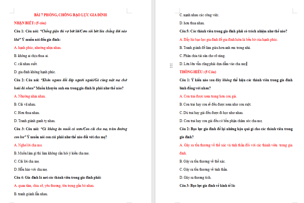 Trò chơi khởi động Giáo dục công dân 8 Bài 7