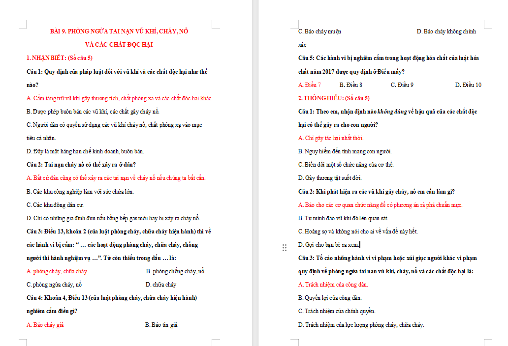 Trò chơi khởi động Giáo dục công dân 8 Bài 9