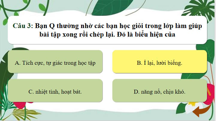PowerPoint trò chơi khởi động Giáo dục công dân 7 Bài 3