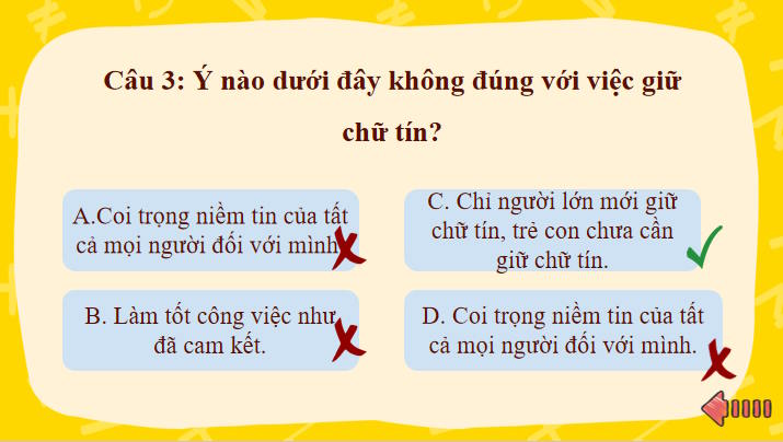 PowerPoint trò chơi khởi động Giáo dục công dân 7 Bài 4