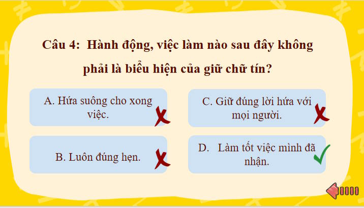 PowerPoint trò chơi khởi động Giáo dục công dân 7 Bài 4