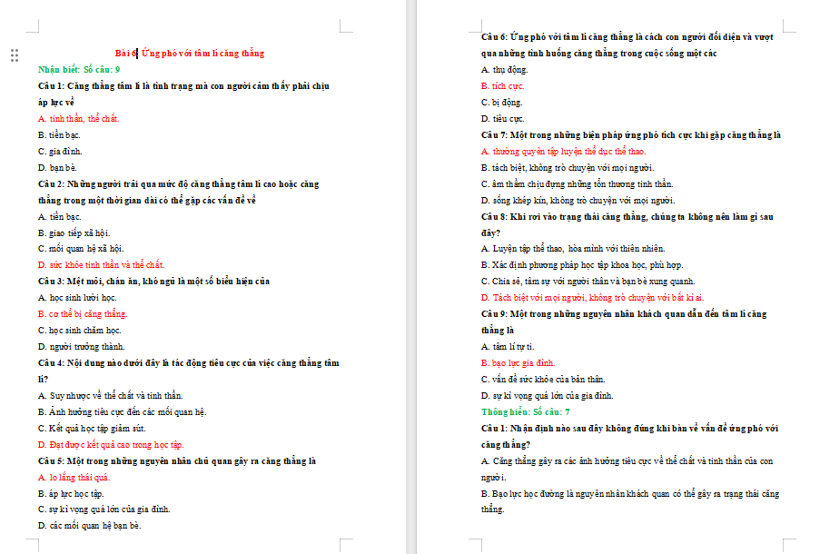 Bài tập Giáo dục công dân 7 Bài 6