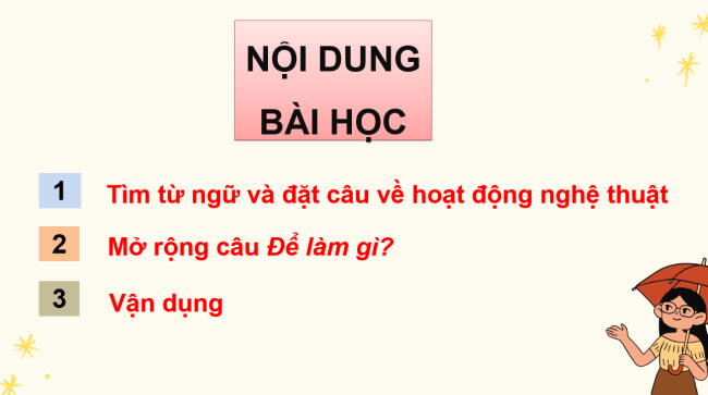 PowerPoint Tiếng Việt 3 Bài 1: Mở rộng vốn từ Nghệ thuật