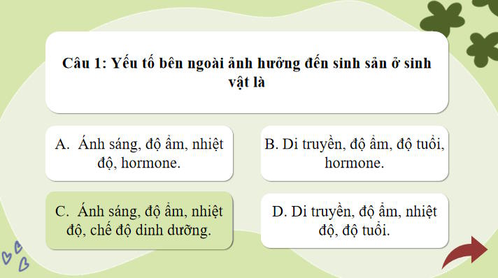 PowerPoint Trò chơi khởi động Khoa học tự nhiên 7