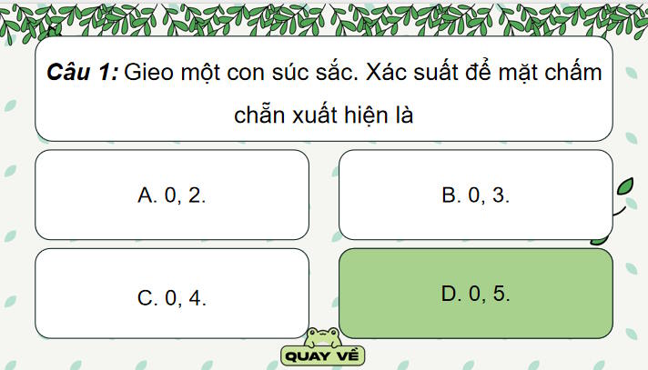 Trò chơi khởi động Toán 8 Bài 31
