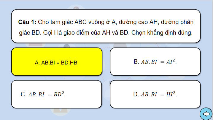 Trò chơi khởi động Toán 8 Bài 36