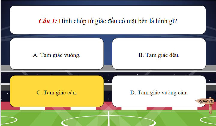 Trò chơi khởi động Toán 8 Bài 39