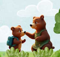 Giáo án mầm non: Truyện Bài học cảm ơn, xin lỗi của Gấu con