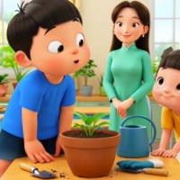 Video AI khởi động Công nghệ 4 Bài 3: Vật liệu và dụng cụ trồng hoa, cây cảnh trong chậu