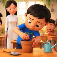 Video AI khởi động Công nghệ 4 Bài 5: Trồng hoa, cây cảnh trong chậu