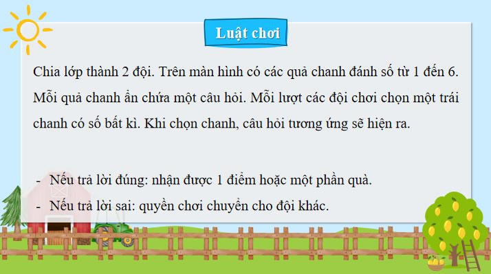 Trò chơi khởi động KHTN 7 Bài 36