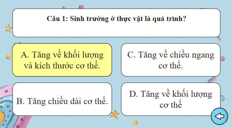 Trò chơi khởi động KHTN 7 Bài 38