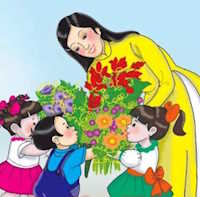 Giáo án mầm non: Bó hoa tặng cô