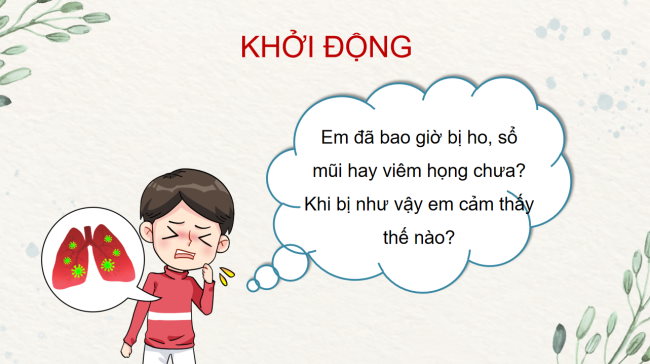 PowerPoint Tự nhiên và xã hội 2 Bài 24: Chăm sóc, bảo vệ cơ quan hô hấp