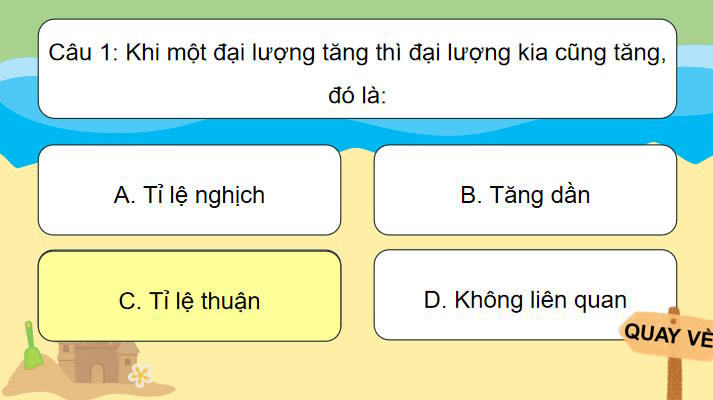 Trò chơi khởi động Toán 8 Bài 22