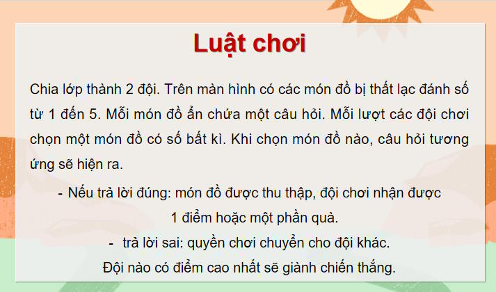 Trò chơi khởi động Toán 8 Bài 27