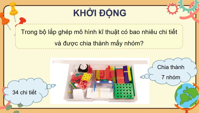 PowerPoint Công nghệ 4 Bài 8: Giới thiệu bộ lắp ghép mô hình kỹ thuật