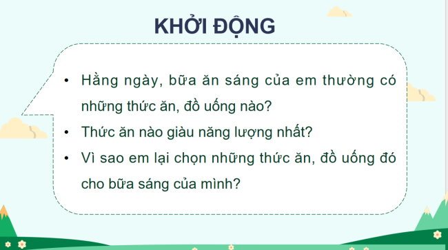 PowerPoint Khoa học 4 Bài 24: Giá trị dinh dưỡng có trong thức ăn