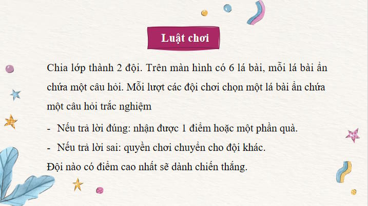 Trò chơi khởi động Toán 8 Bài tập cuối chương 4 