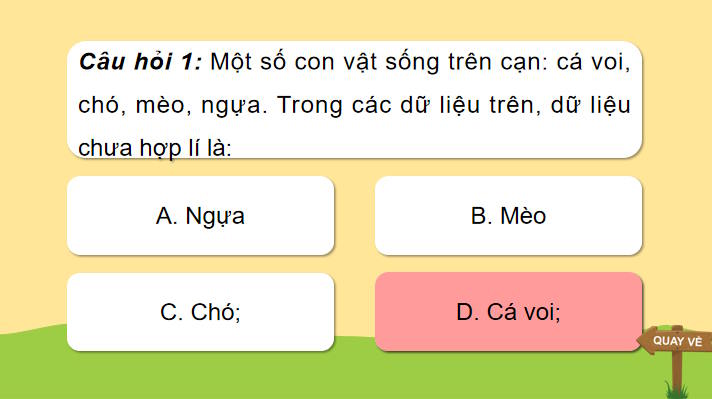 Trò chơi khởi động Toán 8 Bài tập cuối chương 5
