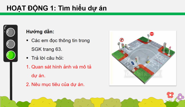 PowerPoint Công nghệ 3 Dự án 2: Làm mô hình sa bàn giao thông bằng giấy bìa cứng